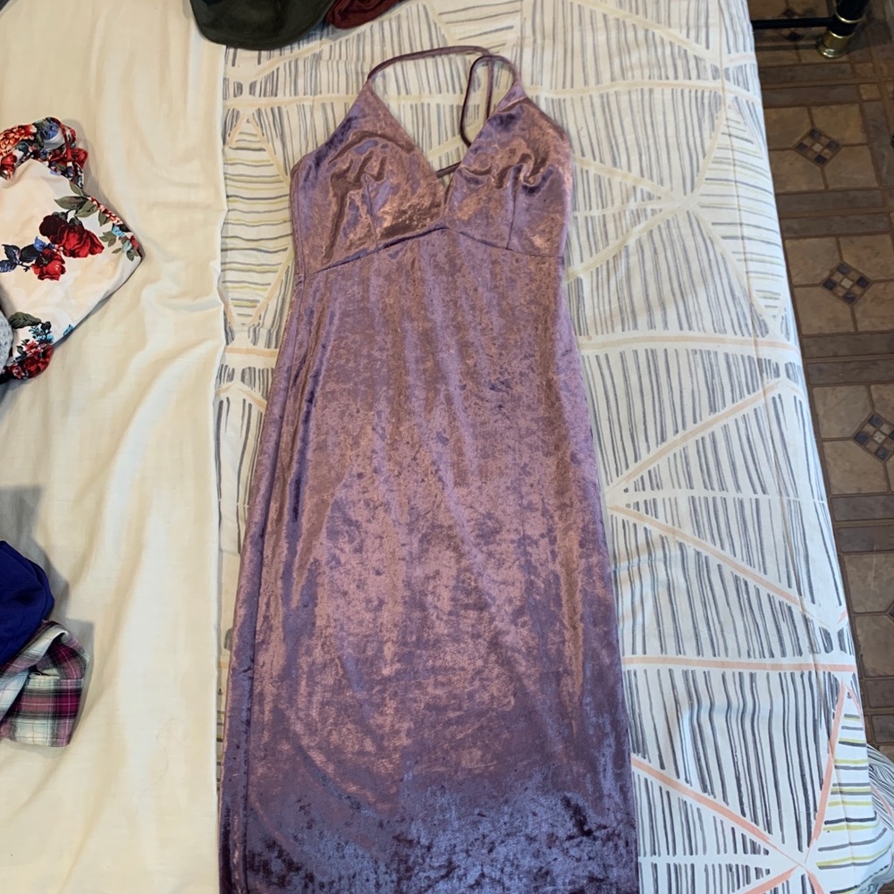Midi Body Con Purple Dress